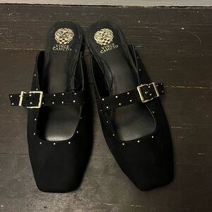 NEW Vince Camuto Black Loralee Studded Mules.  Size 9